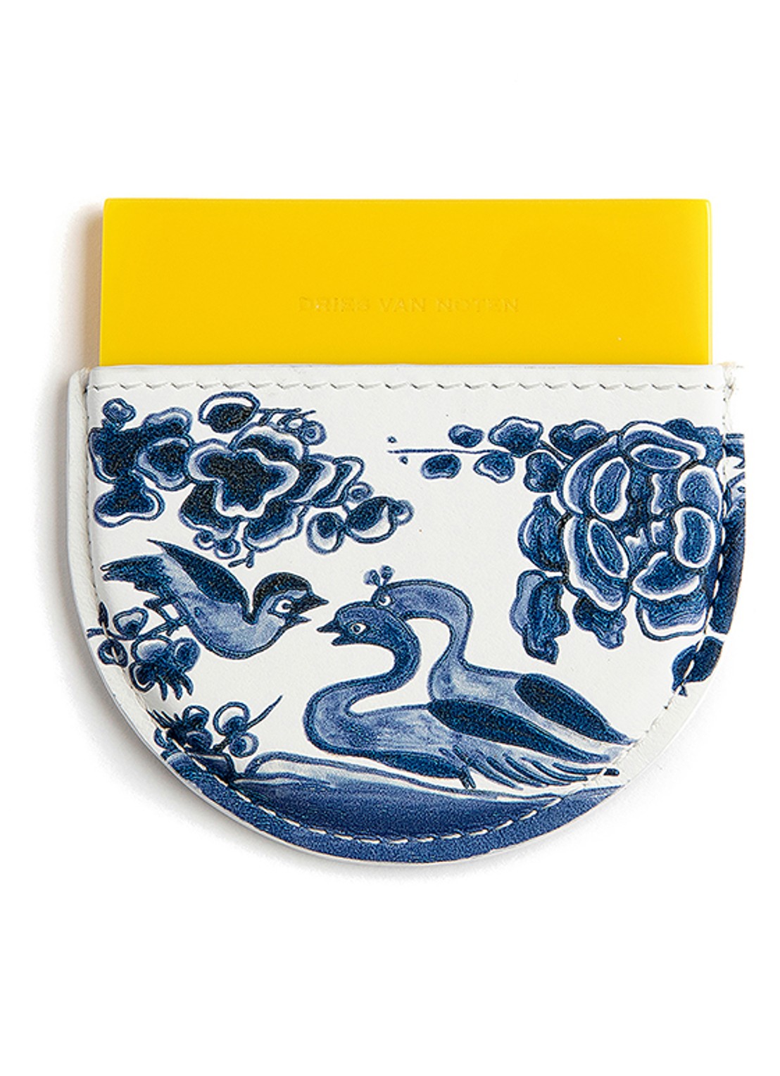 Dries Van Noten Mirror Yellow - zakspiegel met kalfsleren etui - voorkant 2 yellow