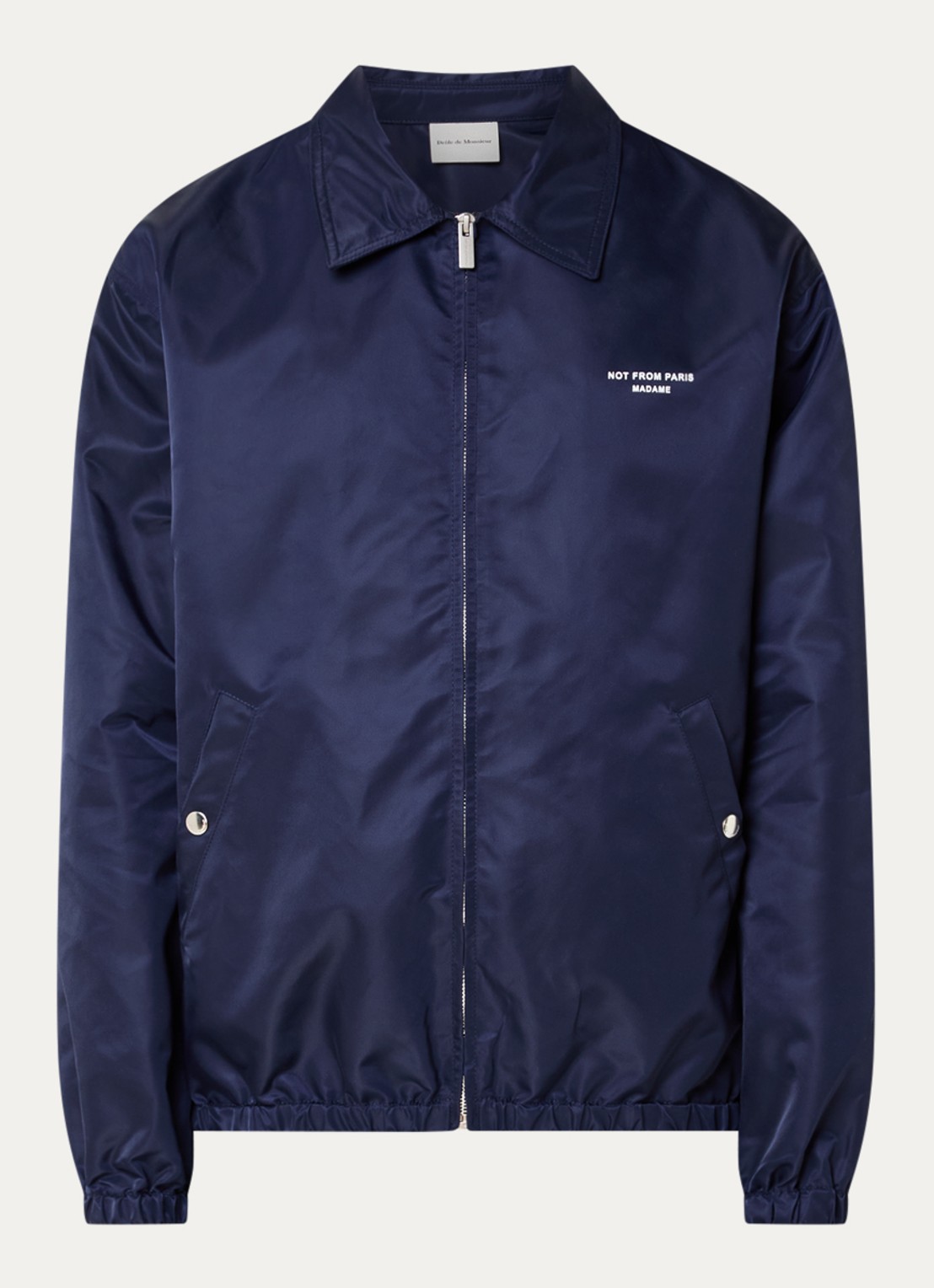 Drôle de Monsieur Bomberjack met logo en steekzakken - voorkant donkerblauw