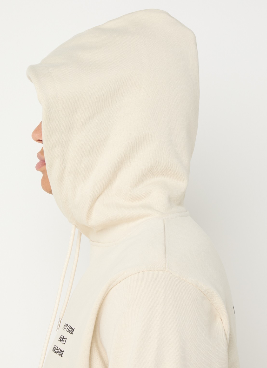 Drôle de Monsieur Hoodie met front- en backprint - detail 5 beige