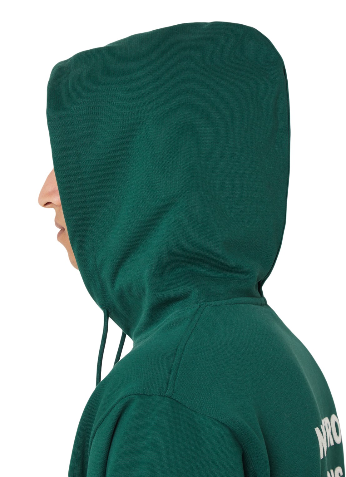 Drôle de Monsieur Hoodie met front- en backprint - detail 2 groen