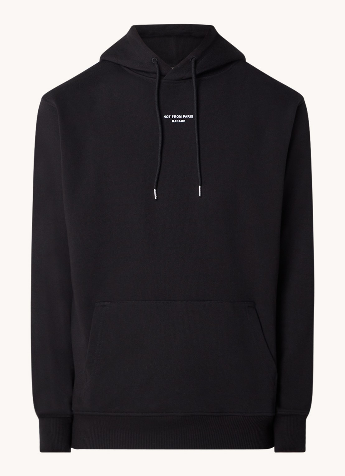 Drôle de Monsieur Hoodie met stretch - voorkant zwart