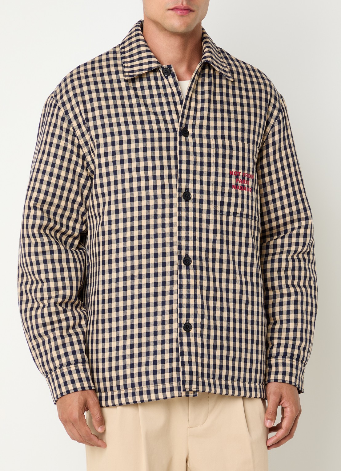 Drôle de Monsieur Jack met backprint en pied-de-poule dessin - achterkant 4 donkerblauw