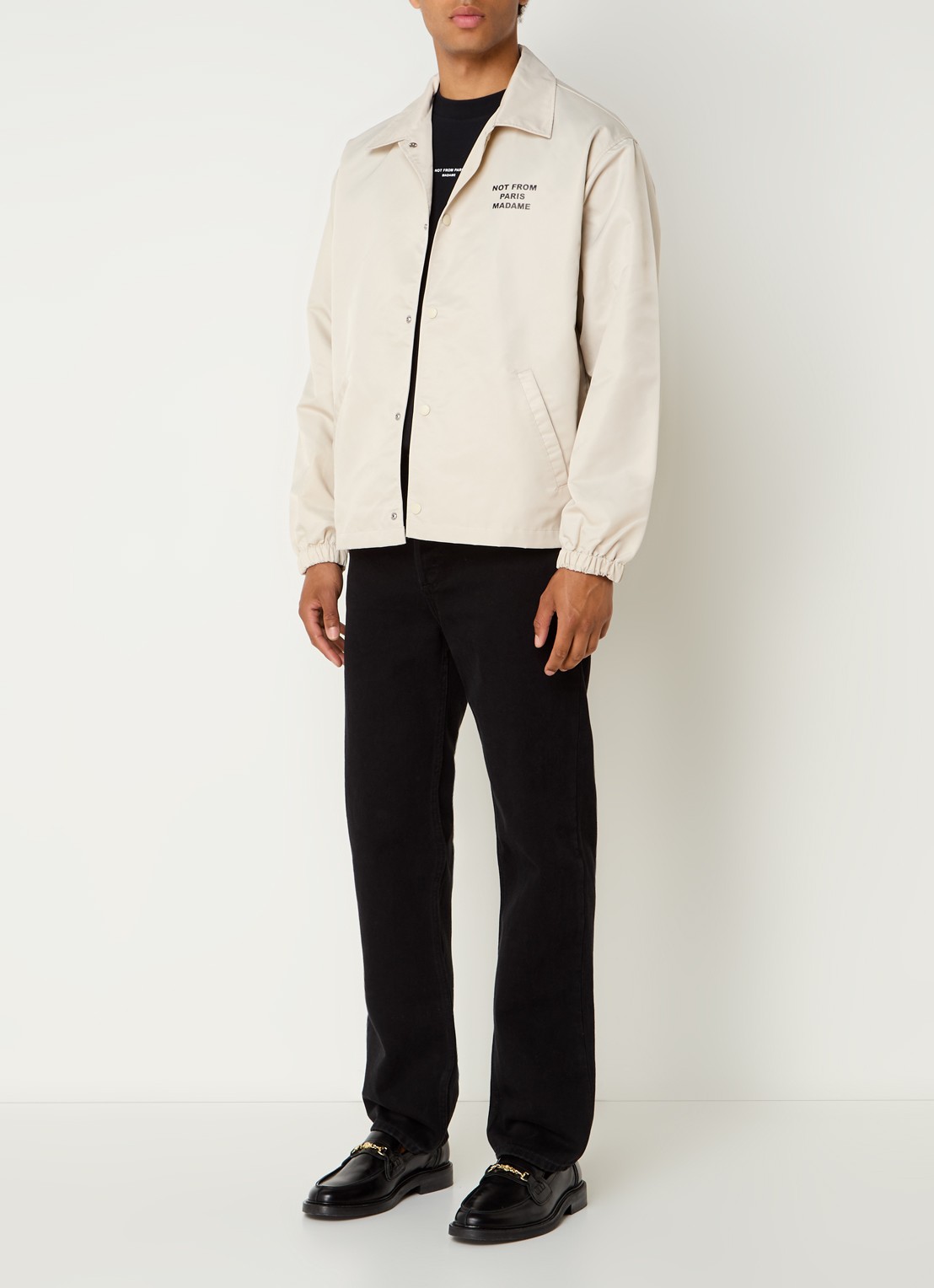 Drôle de Monsieur Jack met front- en backprint - voorkant 3 beige