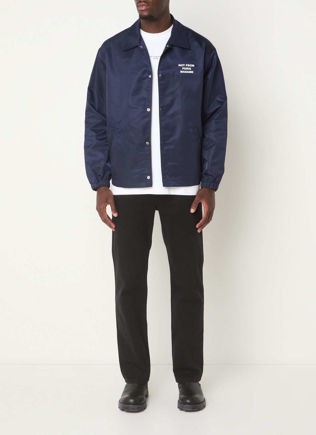 Drôle de Monsieur Jack met front- en backprint - voorkant 2 donkerblauw