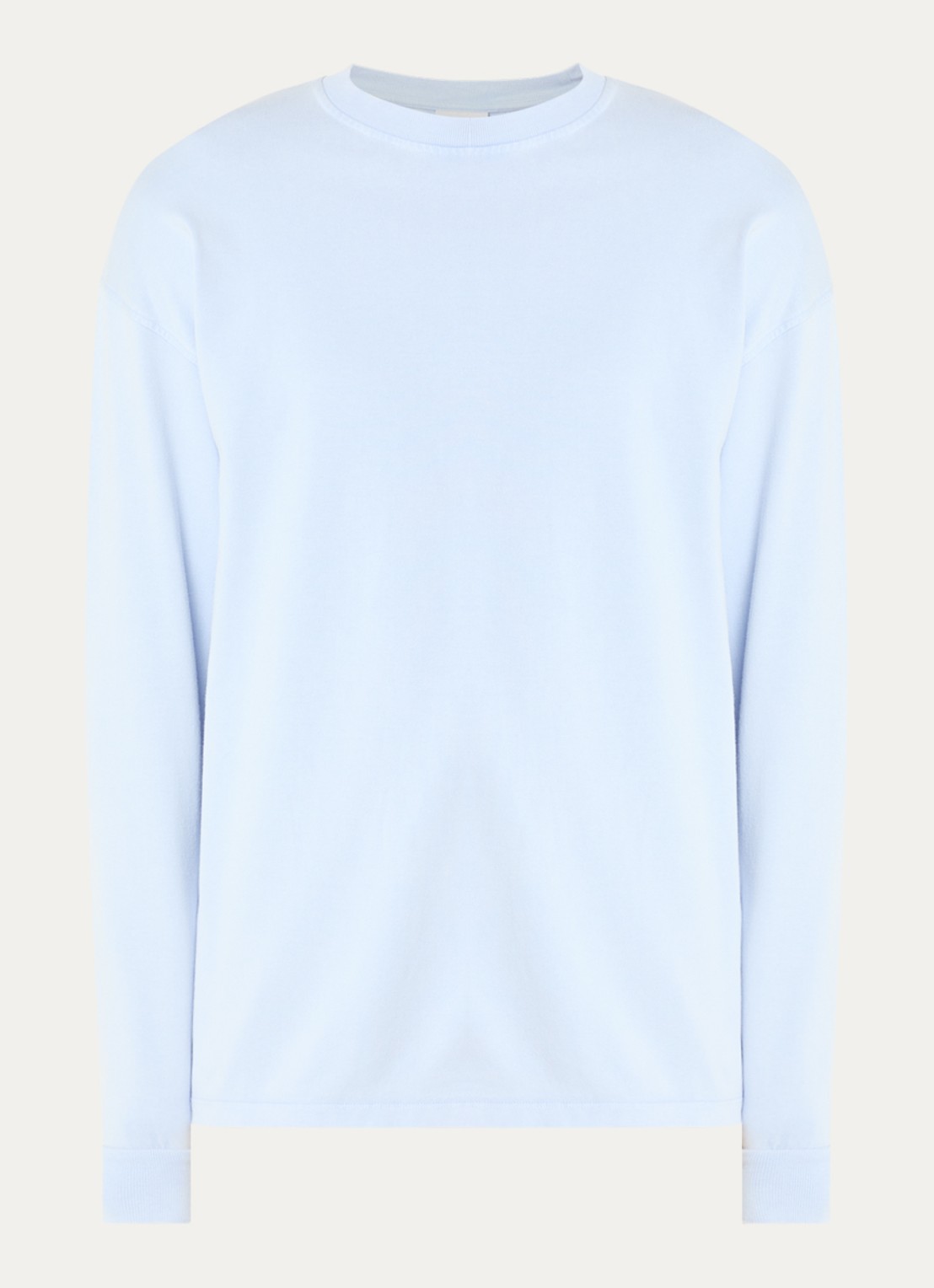 Drôle de Monsieur Longsleeve met ronde hals - voorkant lichtblauw