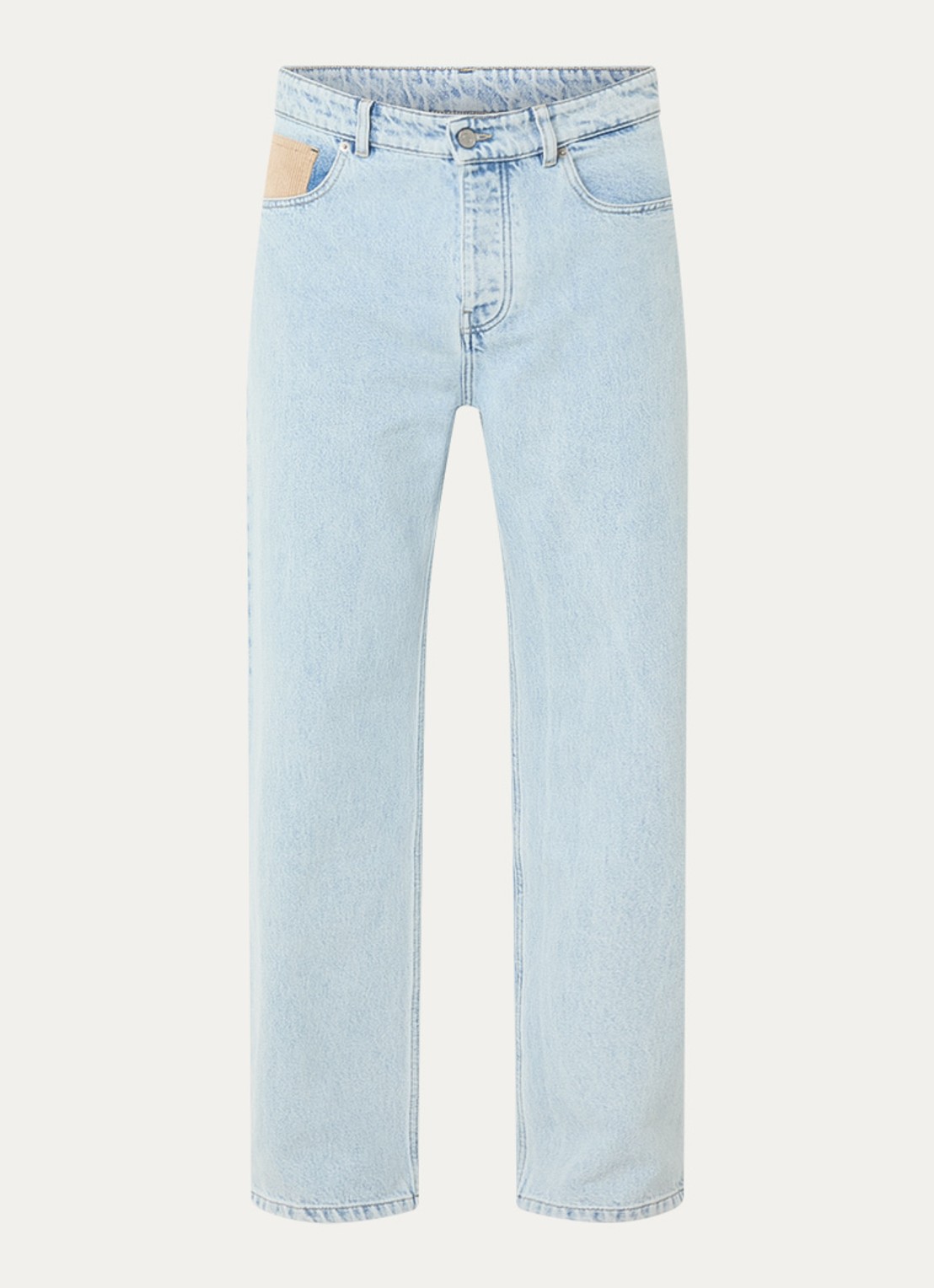 Drôle de Monsieur Loose fit jeans met lichte wassing - voorkant 2 lichtblauw