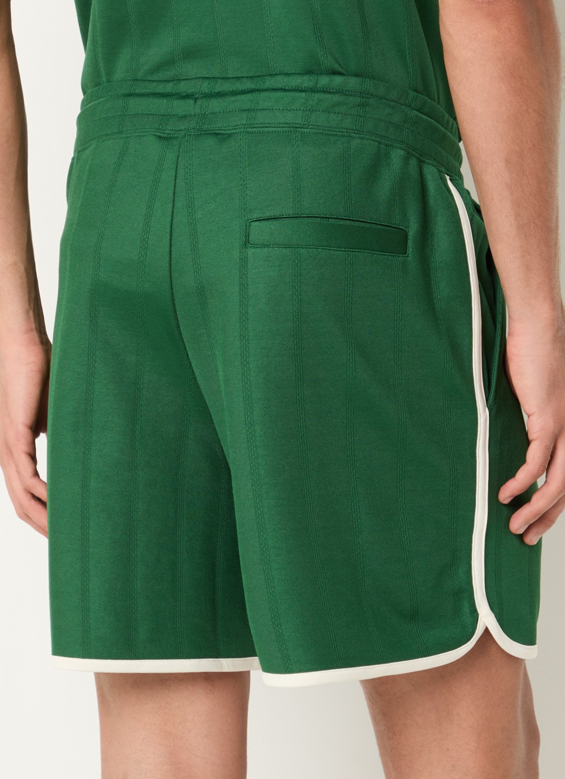 Drôle de Monsieur Loose fit korte broek met borduring - achterkant 4 groen