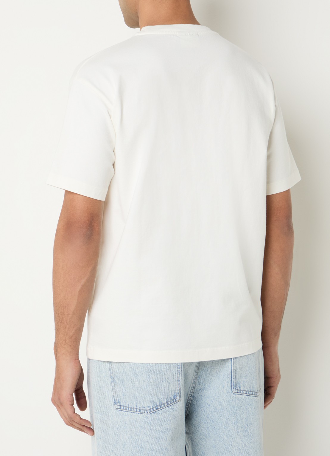 Drôle de Monsieur Shell T-shirt met logoprint - achterkant ivoor