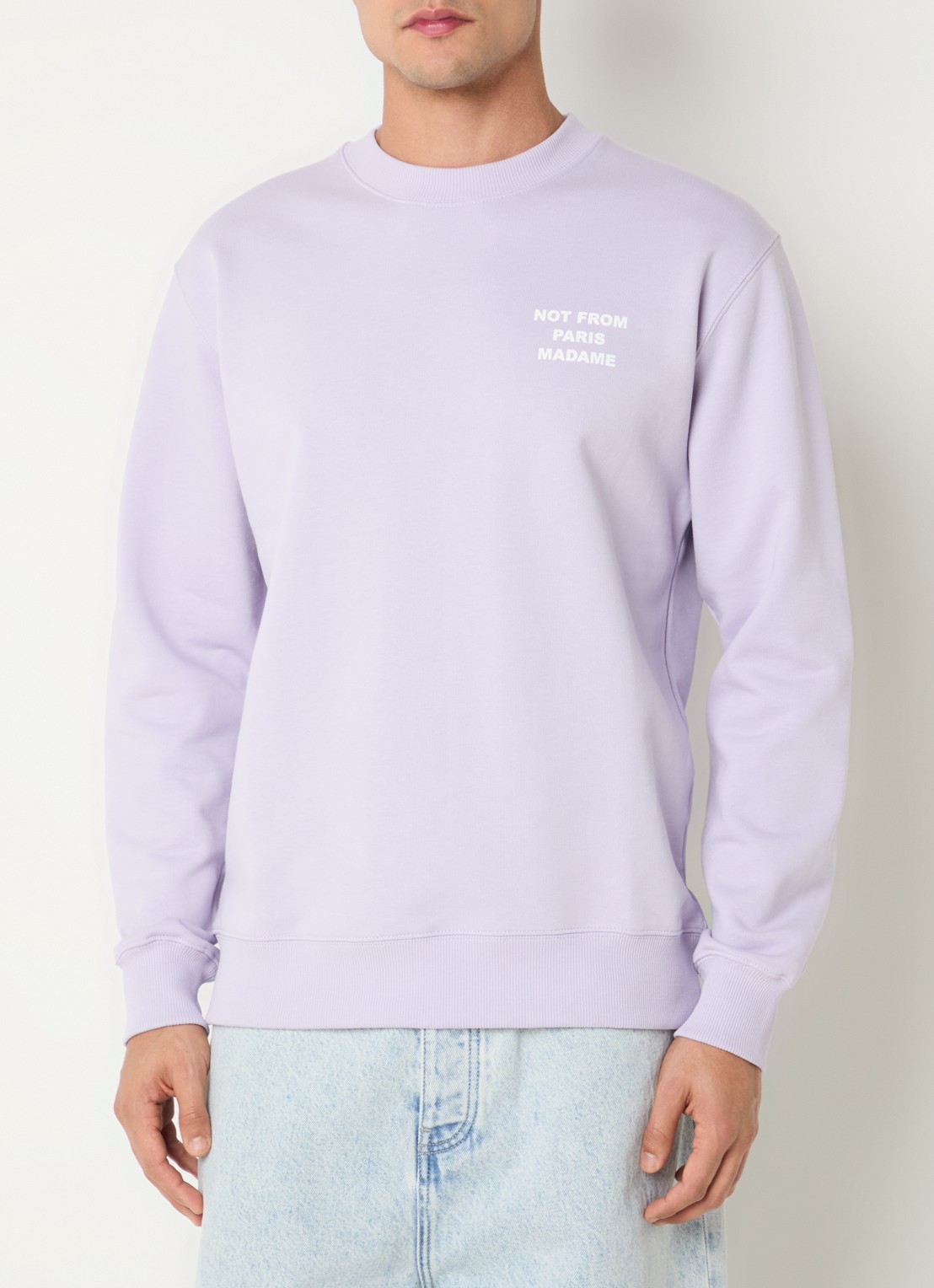 Drôle de Monsieur Sweater met logoprint - achterkant 4 lila