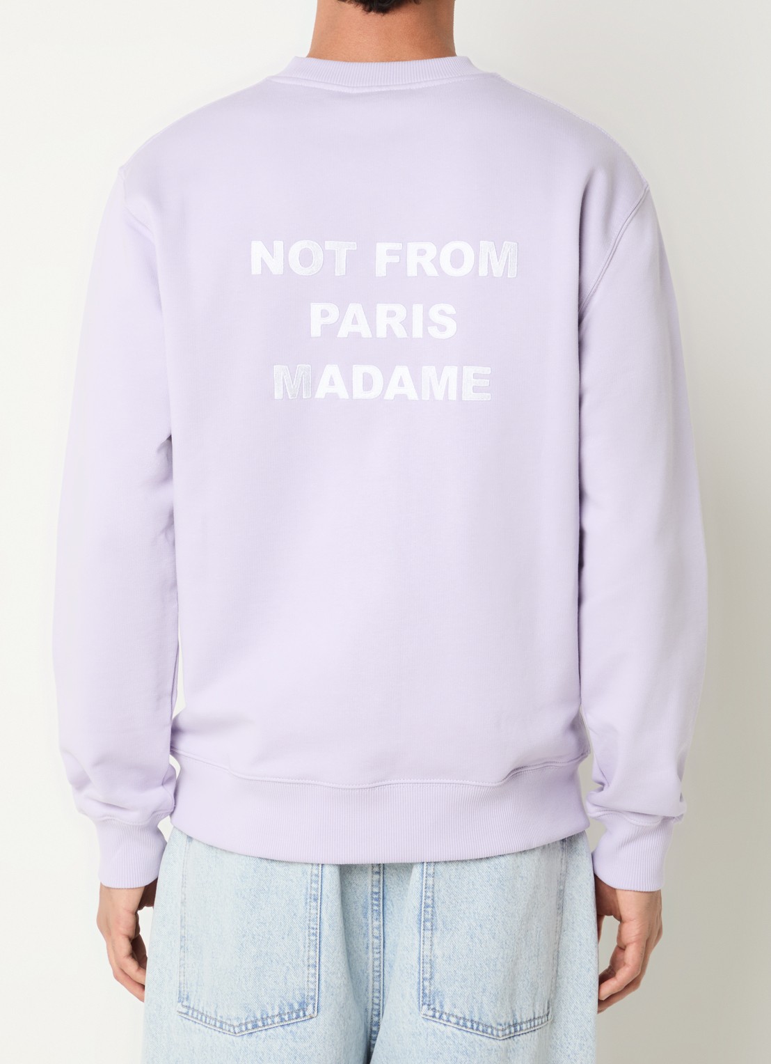 Drôle de Monsieur Sweater met logoprint - detail 3 lila