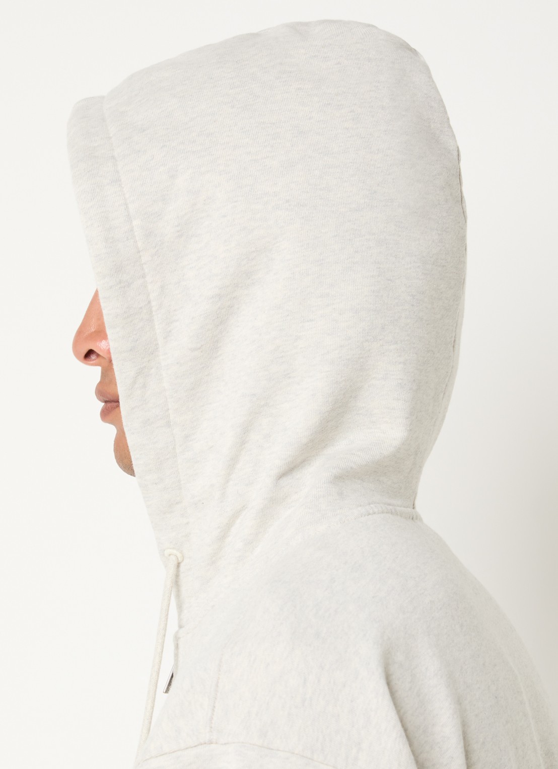 Drôle de Monsieur Sweatvest met logoprint - detail 3 gebroken wit