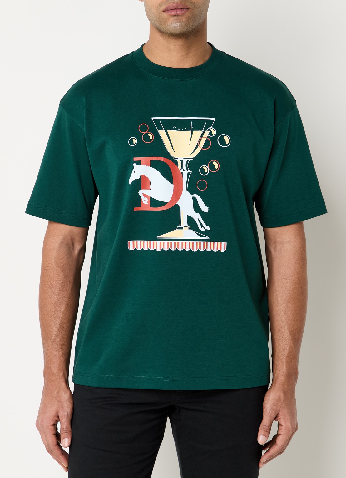 Drôle de Monsieur T-shirt met print - detail 4 groen