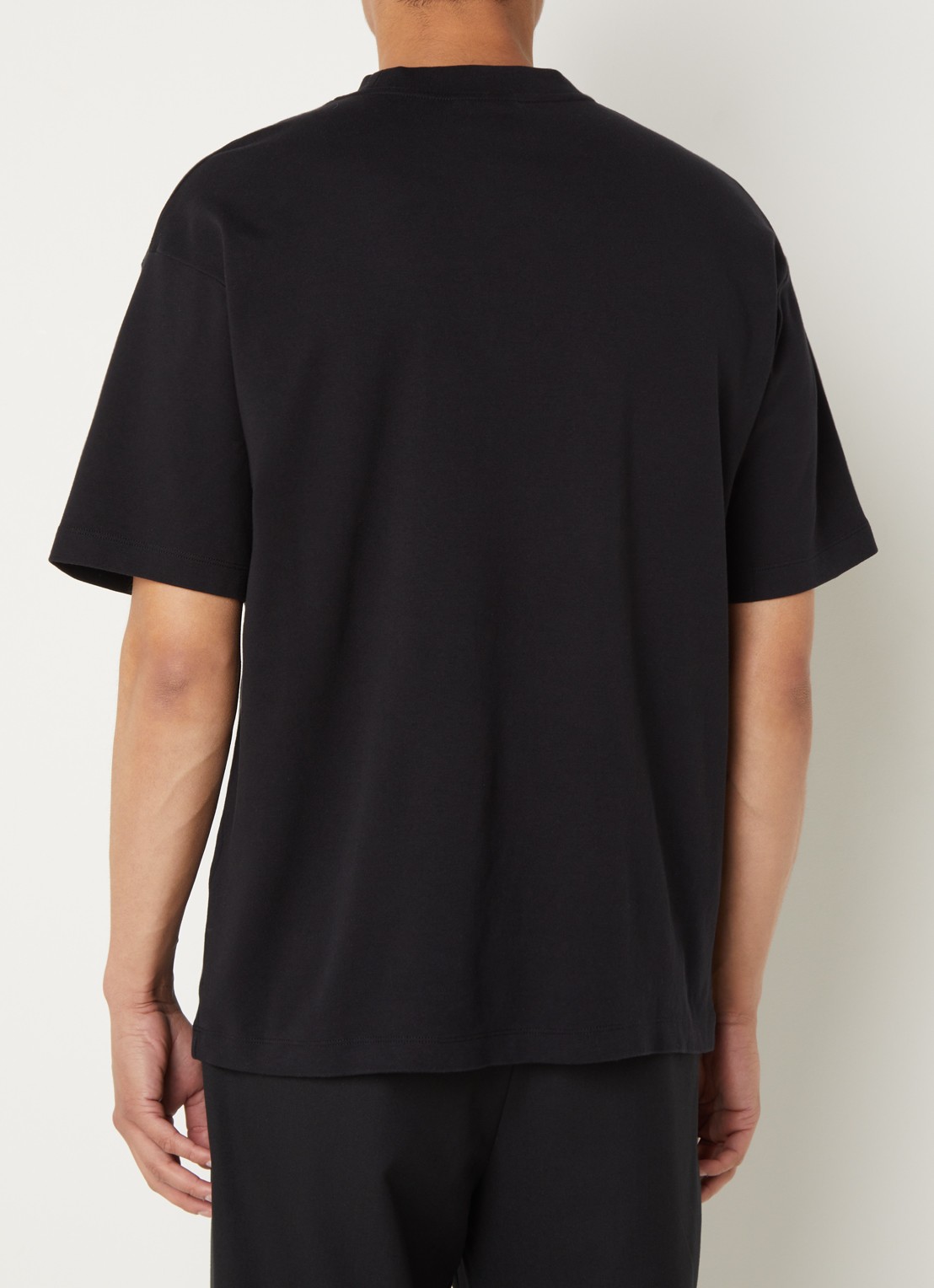 Drôle de Monsieur T-shirt met print - achterkant zwart