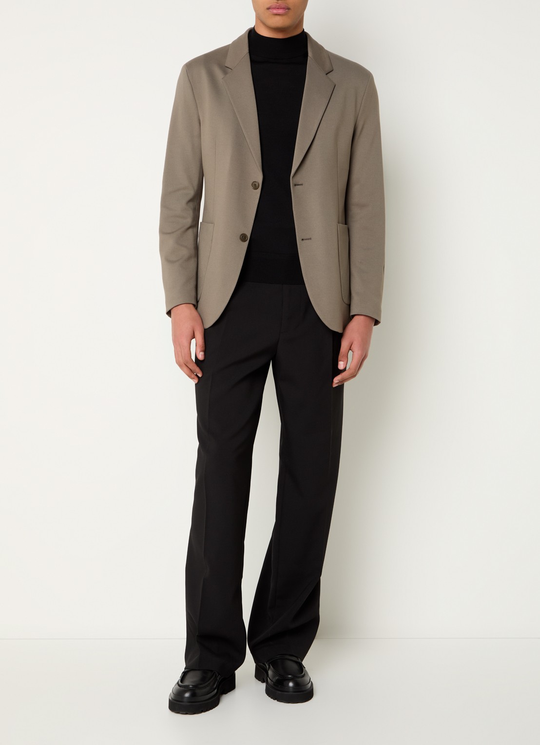 DRYKORN Marls regular fit colbert met opgestikte zakken - voorkant 6 khaki