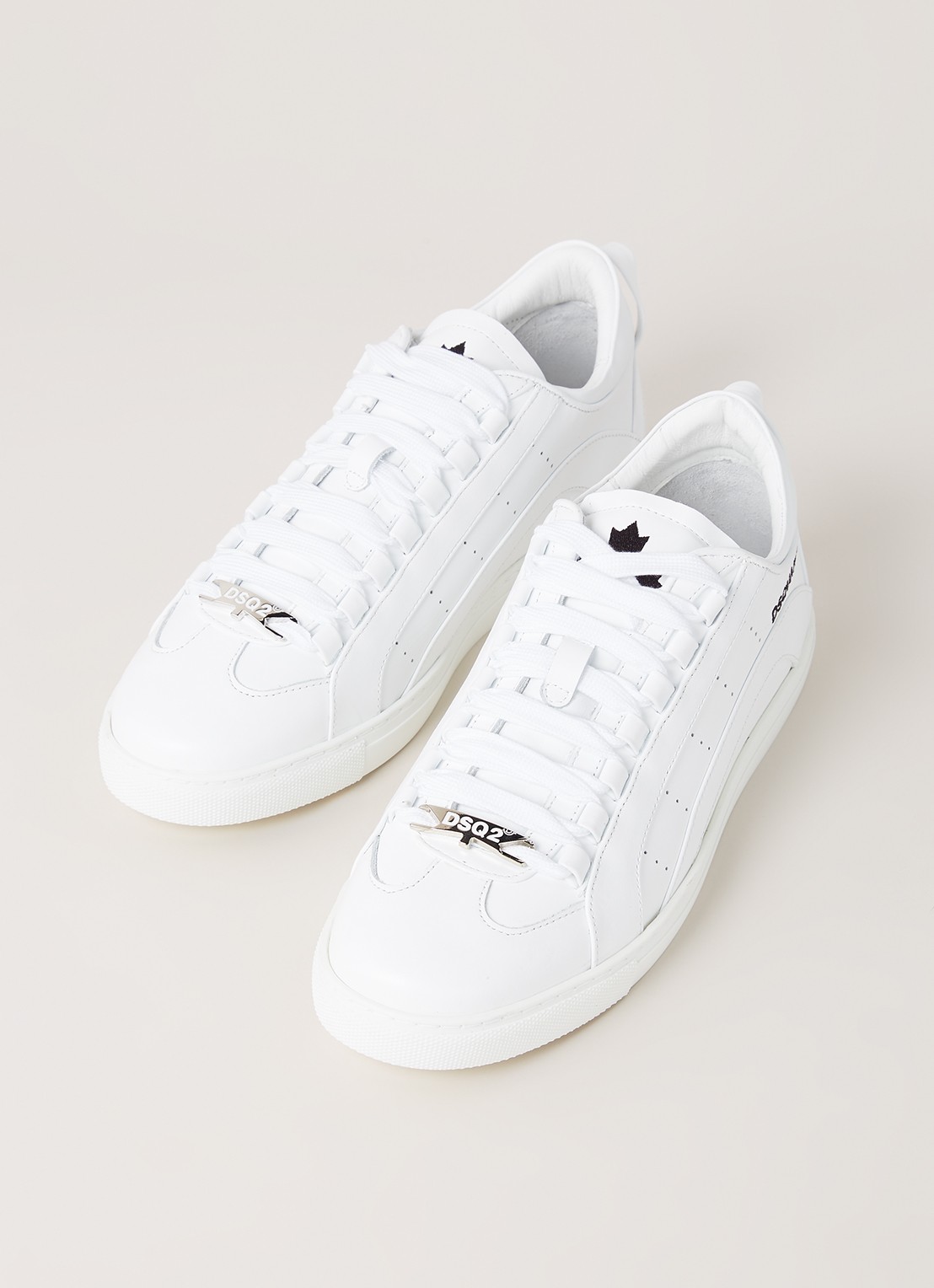 Dsquared2 551 sneaker van kalfsleer - detail 4 wit