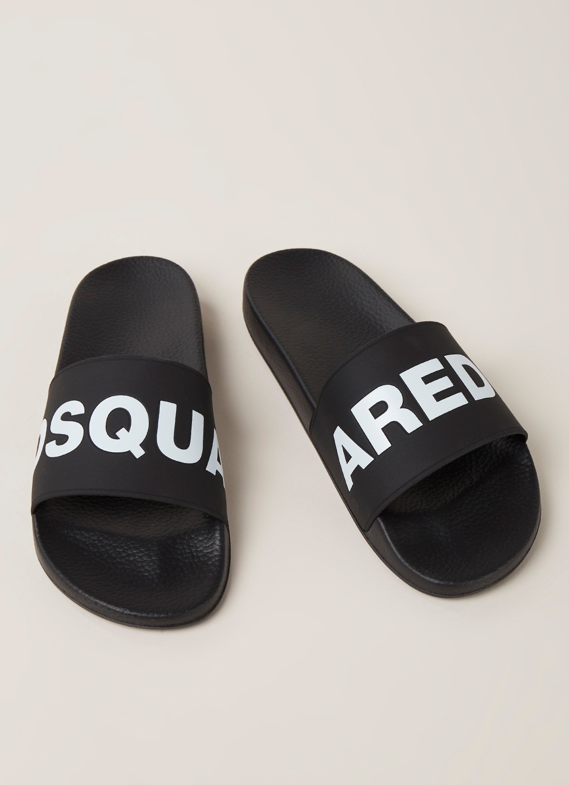 Dsquared2 Badslipper met logo - detail 3 zwart