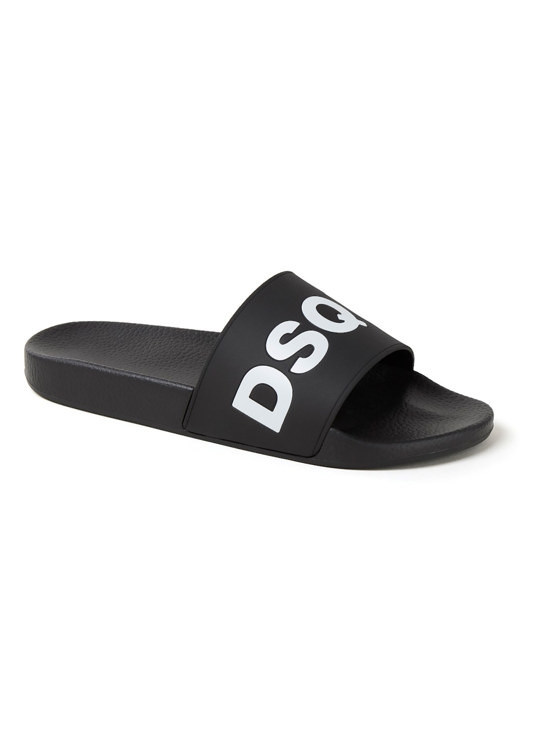 Dsquared2 Badslipper met logo - voorkant zwart