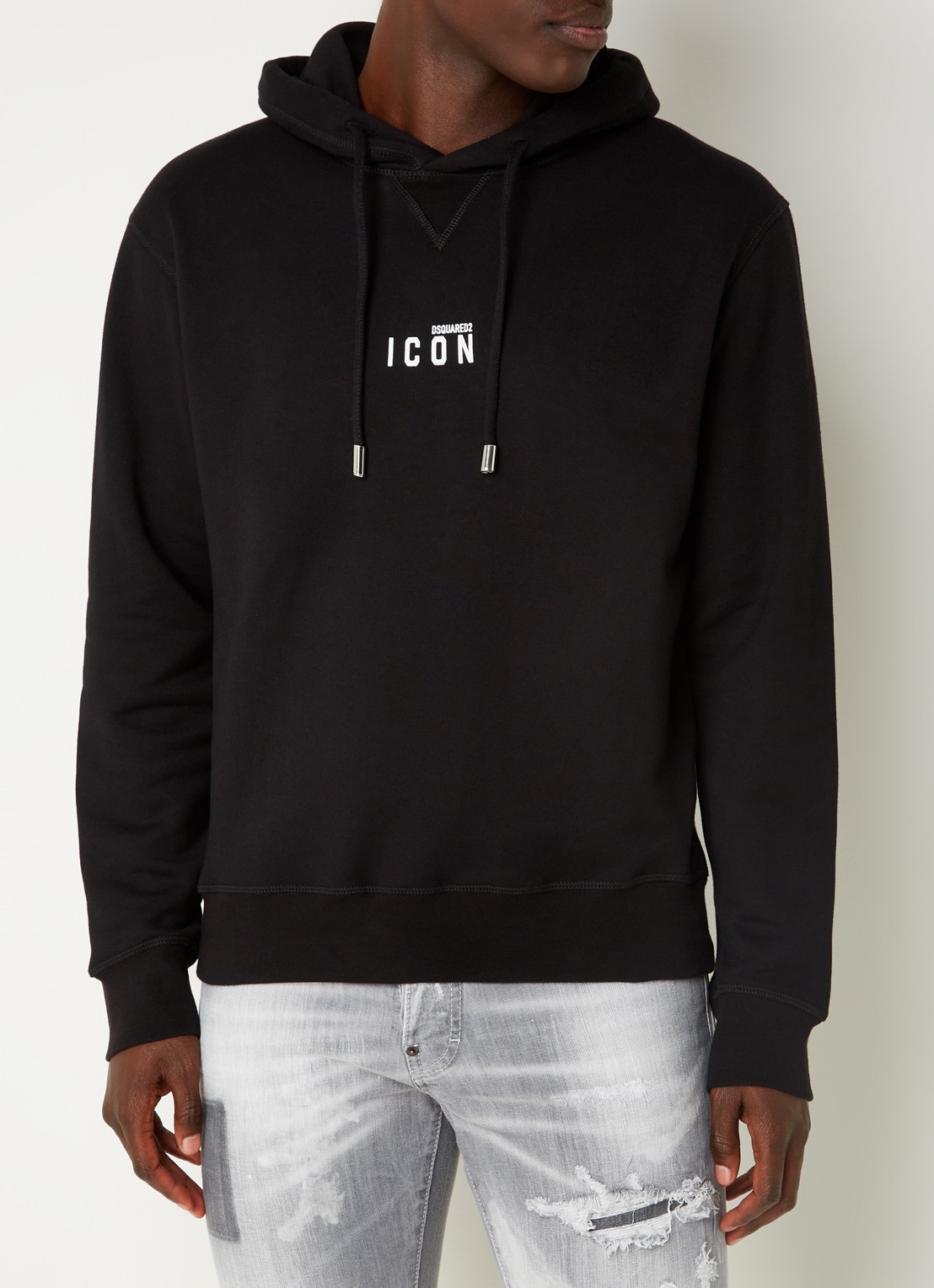 Dsquared2 Be Icon hoodie met logoprint - detail 3 zwart