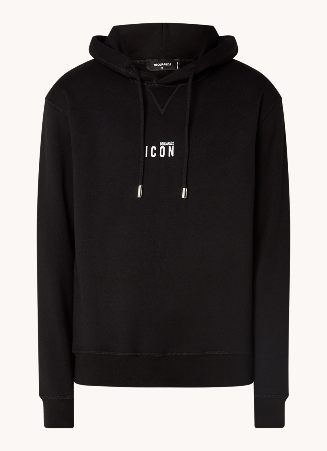 Dsquared2 Be Icon hoodie met logoprint - voorkant zwart