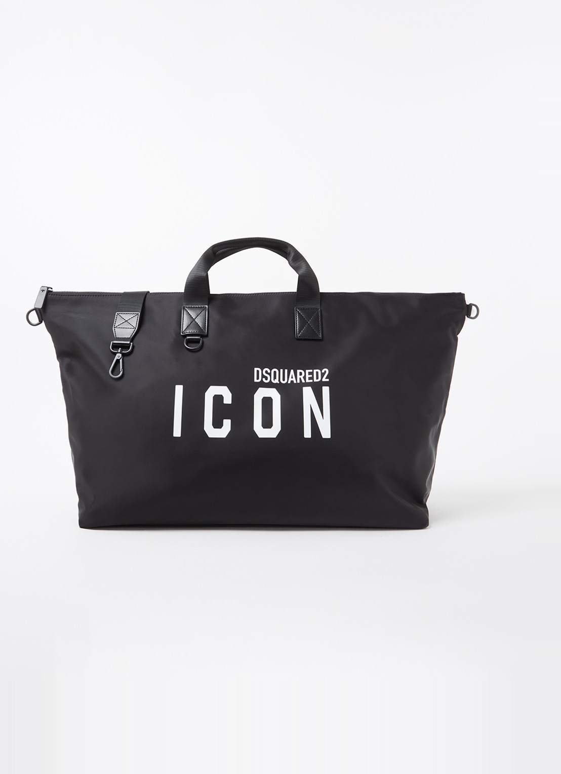 Dsquared2 Be Icon shopper met afneembare schouderriem - voorkant zwart