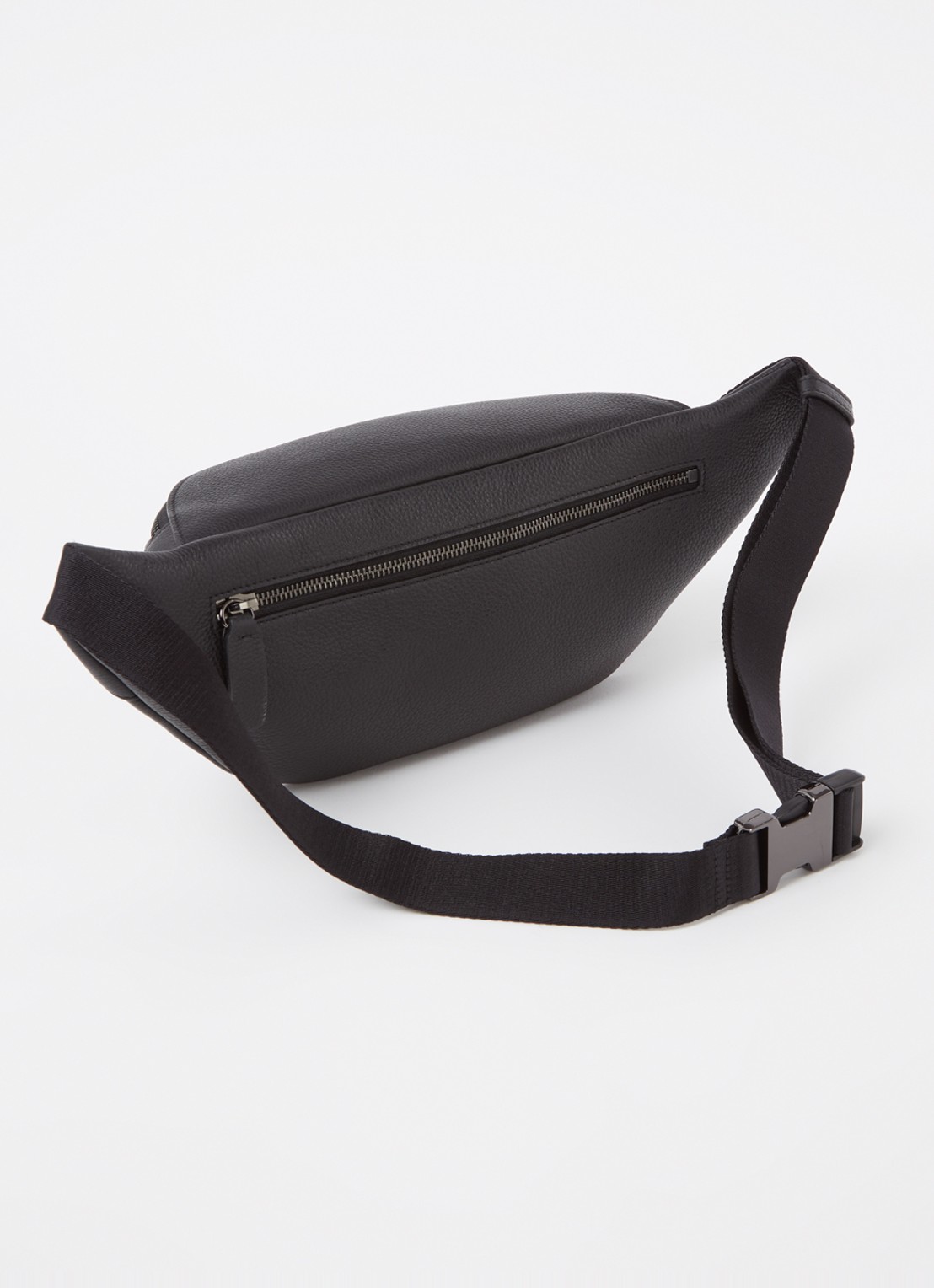Dsquared2 Bob heuptas van leer met logo - achterkant zwart