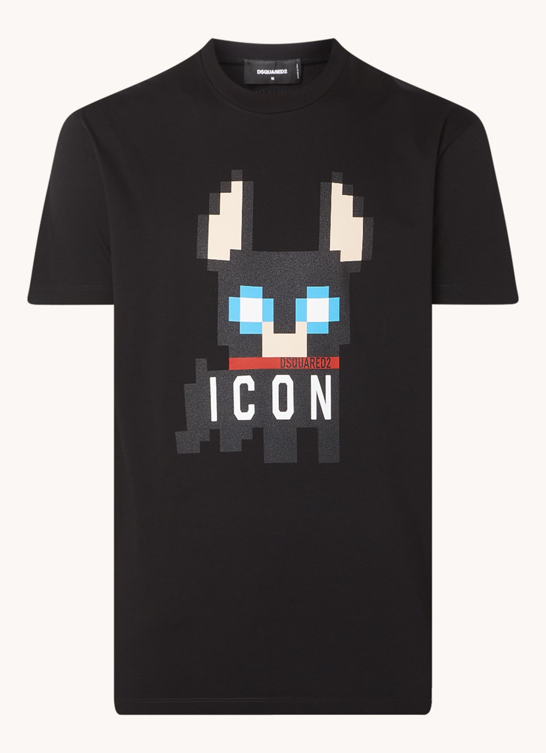 Dsquared2 Ciro T-shirt met logoprint - voorkant 2 zwart
