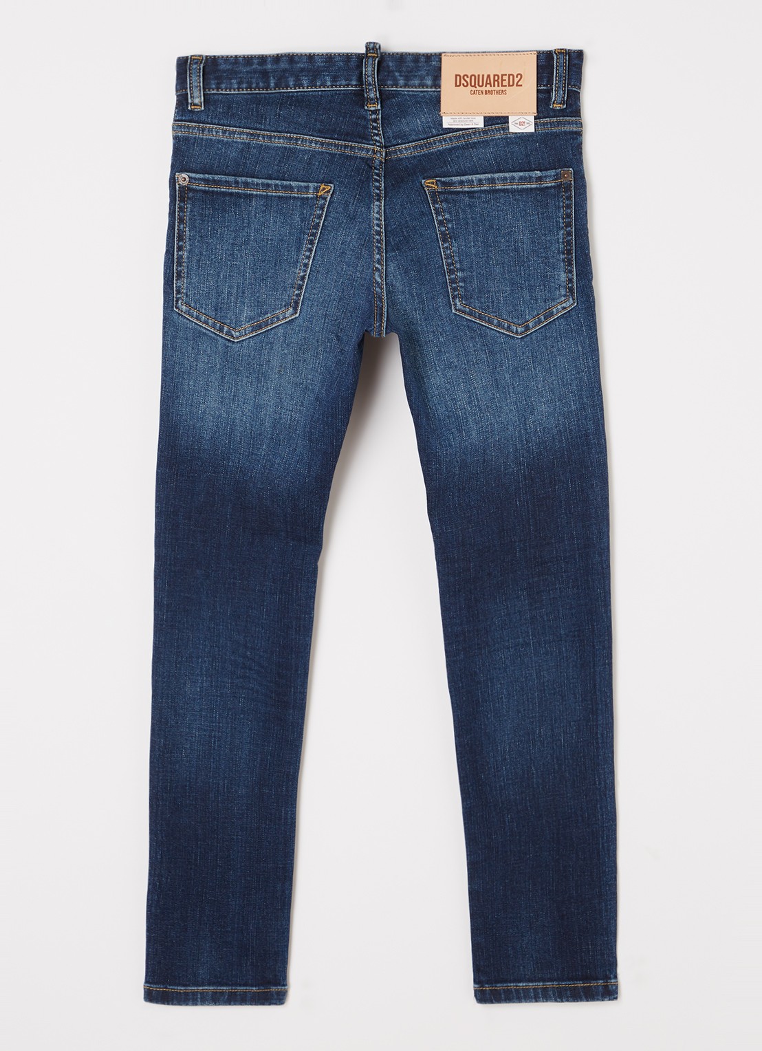 Dsquared2 Cool Guy slim fit jeans met stretch - achterkant indigo