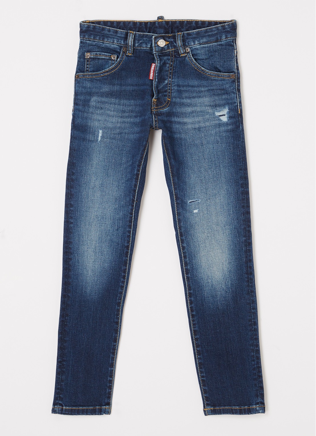Dsquared2 Cool Guy slim fit jeans met stretch - voorkant 2 indigo