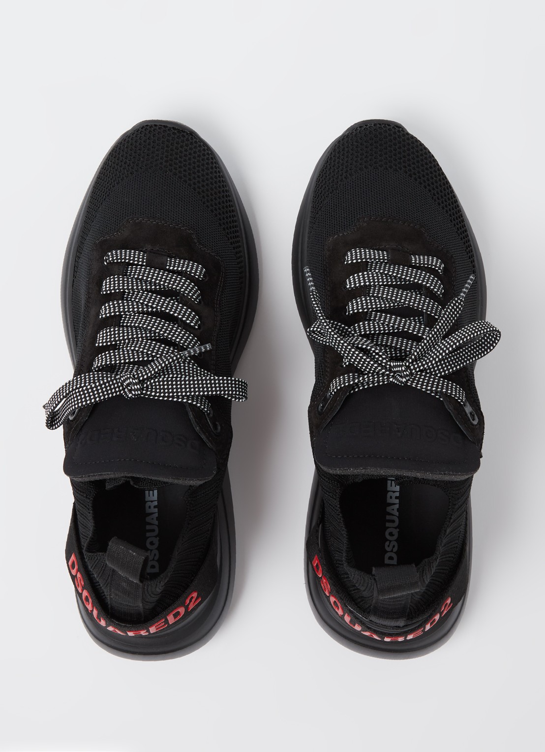 Dsquared2 Fly sneaker met mesh details  - detail 5 zwart
