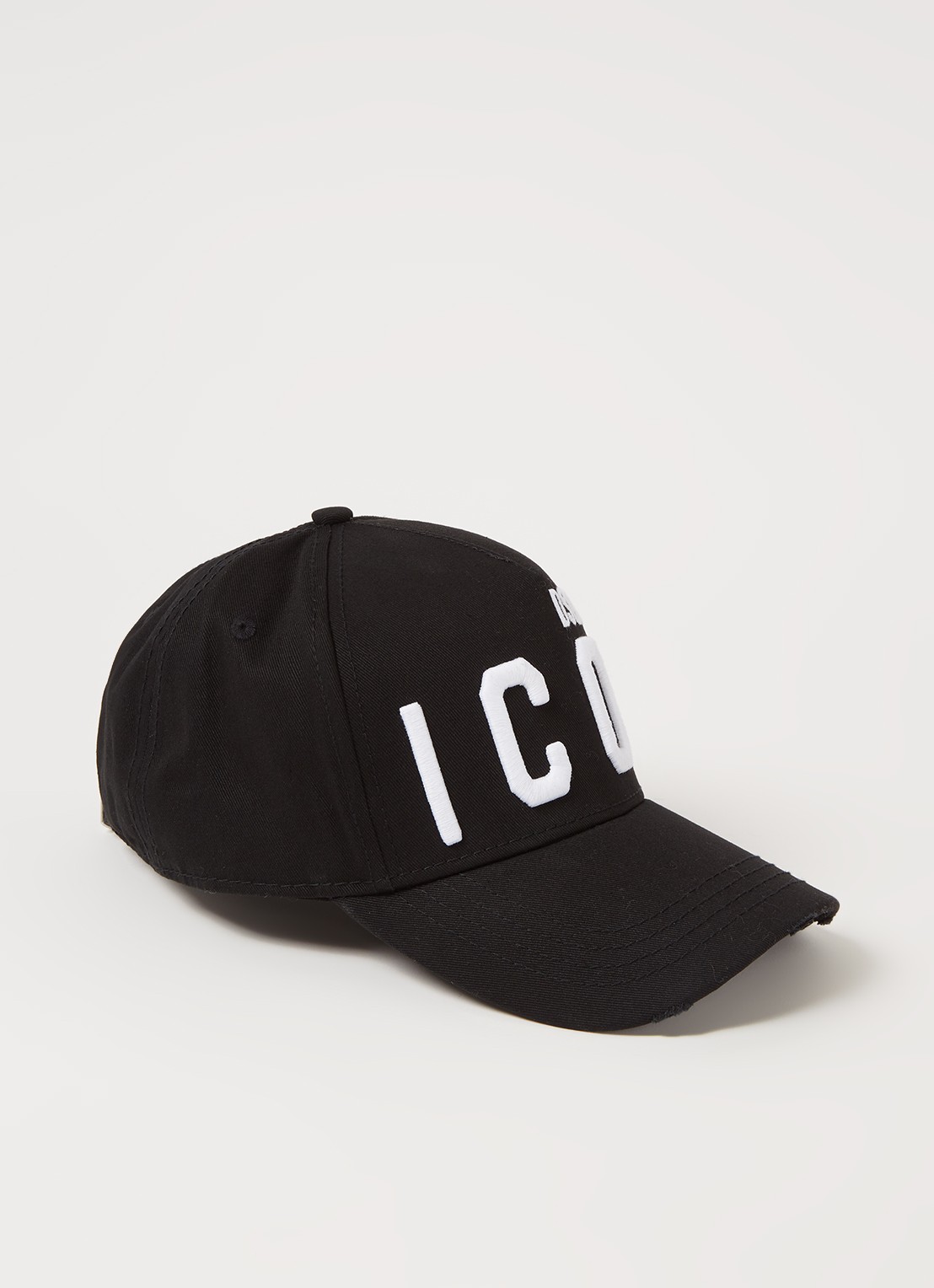 Dsquared2 Icon pet met logoborduring - voorkant zwart