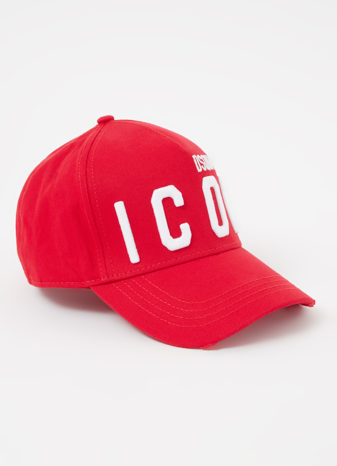 Dsquared2 Icon pet met logoborduring - voorkant steenrood