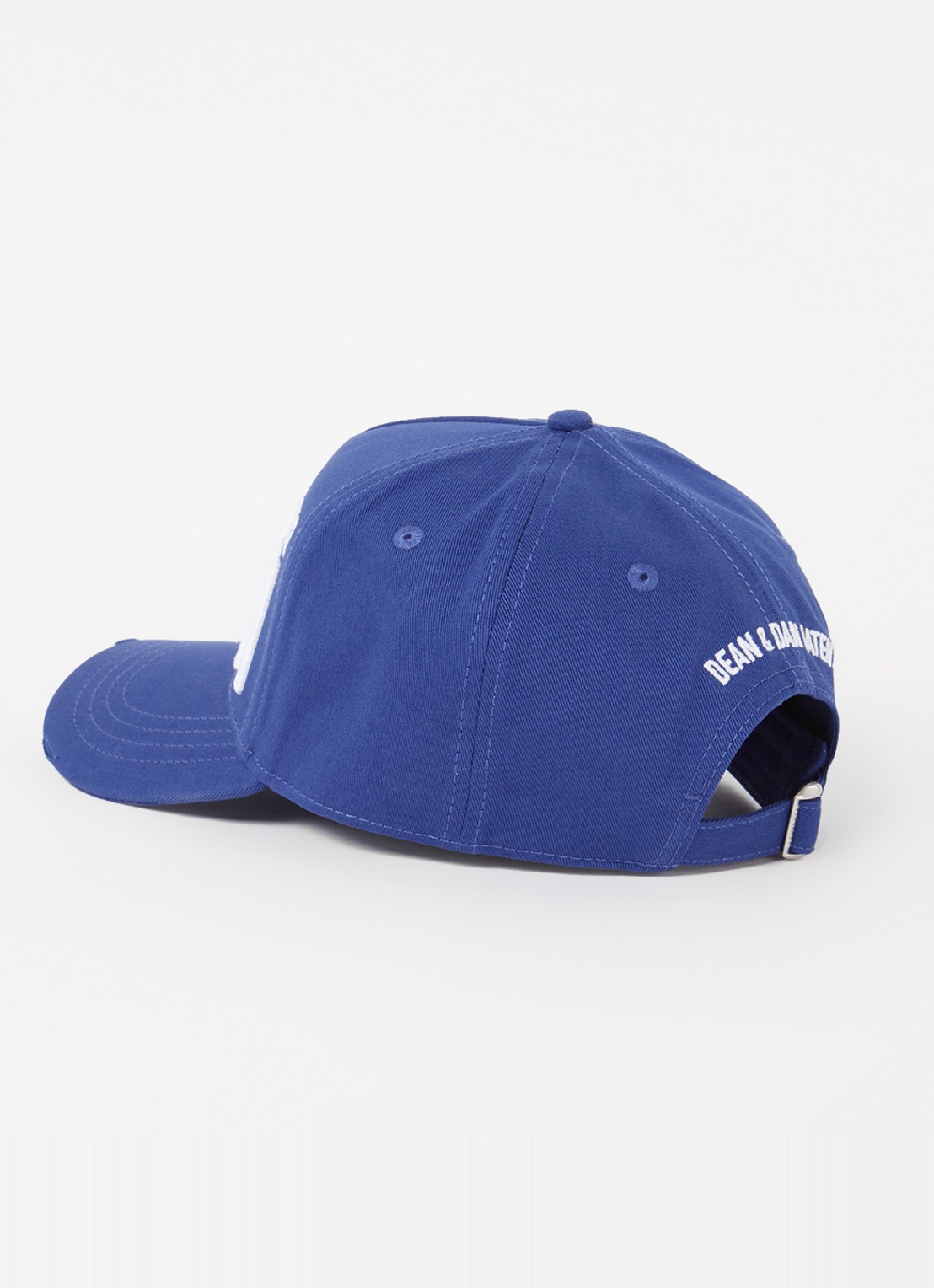 Dsquared2 Icon pet met logoborduring - detail 2 kobaltblauw