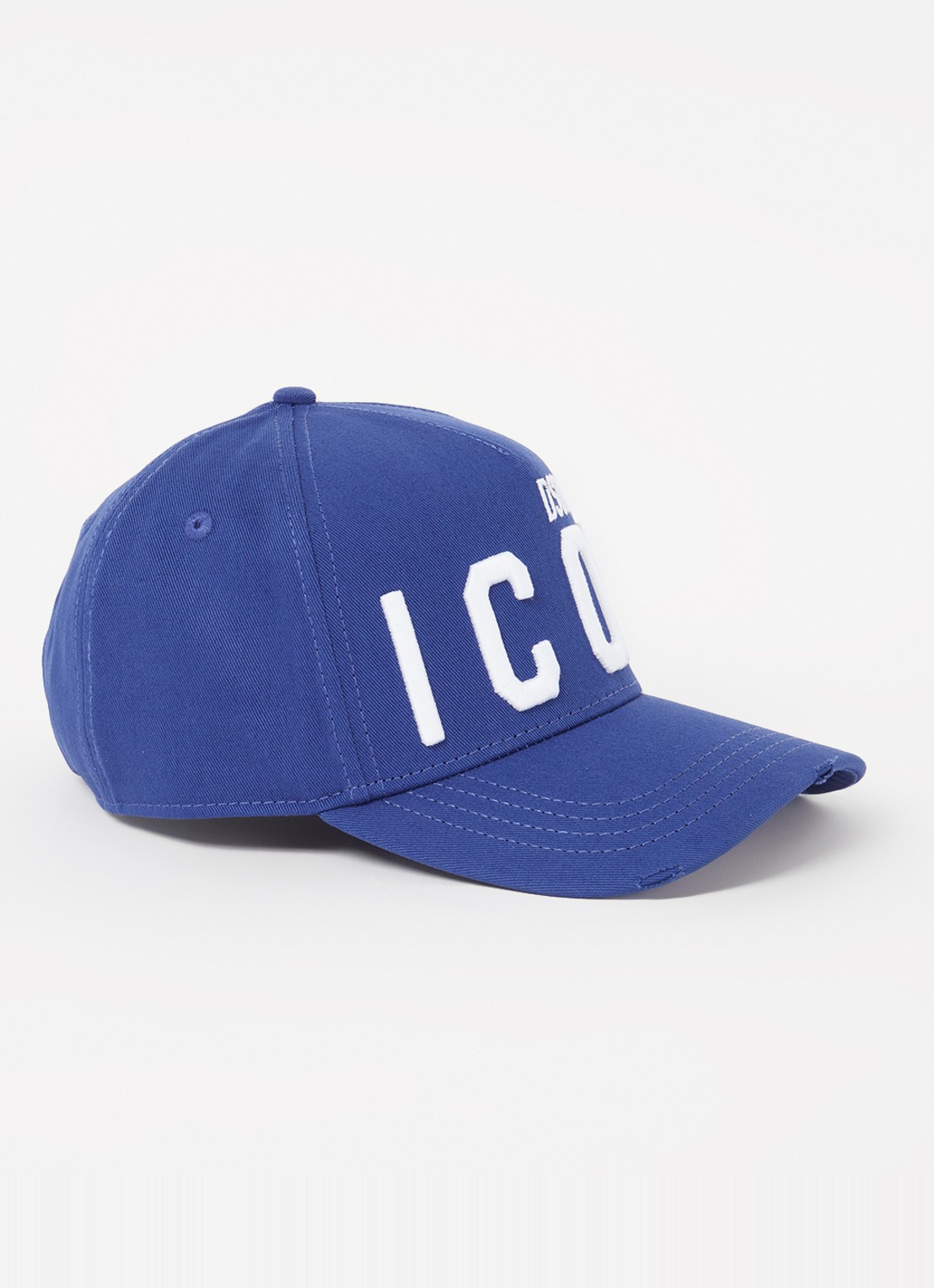 Dsquared2 Icon pet met logoborduring - voorkant kobaltblauw