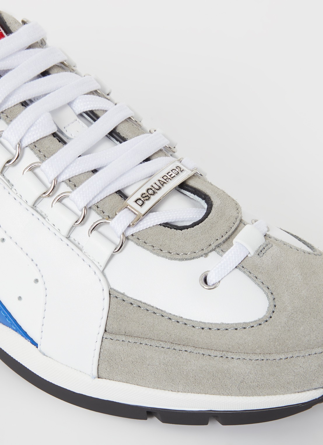 Dsquared2 Legendary sneaker van kalfsleer met suède details  - detail 7 wit