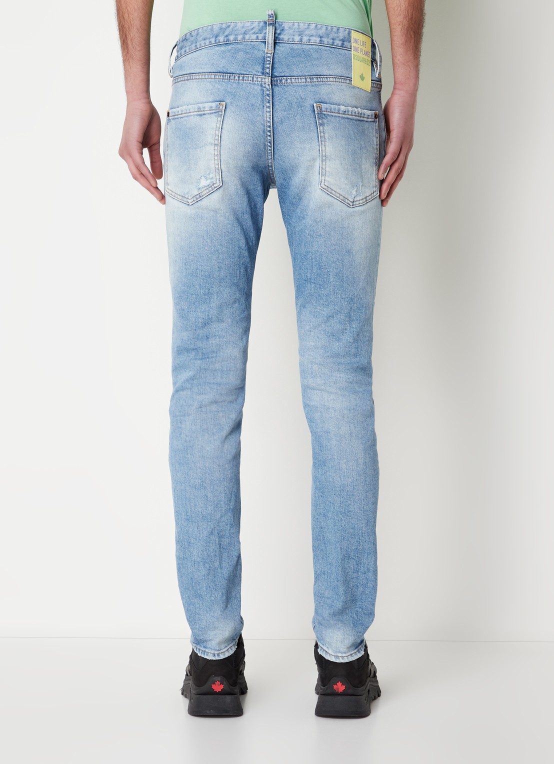 Dsquared2 Olop Cool Guy skinny jeans met lichte wassing - achterkant 4 indigo