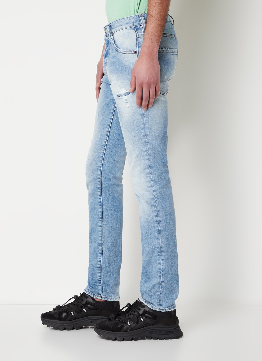 Dsquared2 Olop Cool Guy skinny jeans met lichte wassing - detail 2 indigo