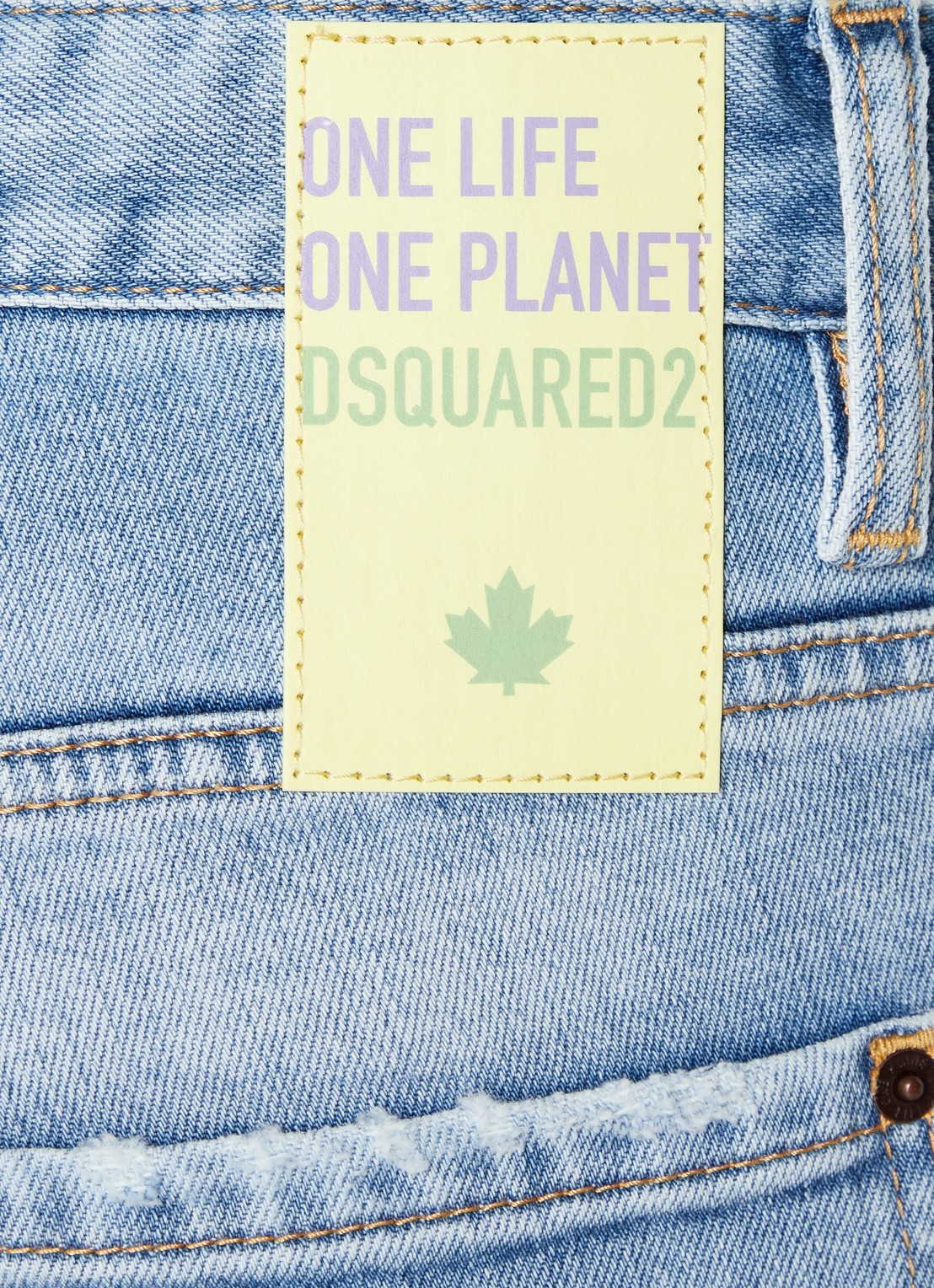 Dsquared2 Olop Cool Guy skinny jeans met lichte wassing - detail 3 indigo