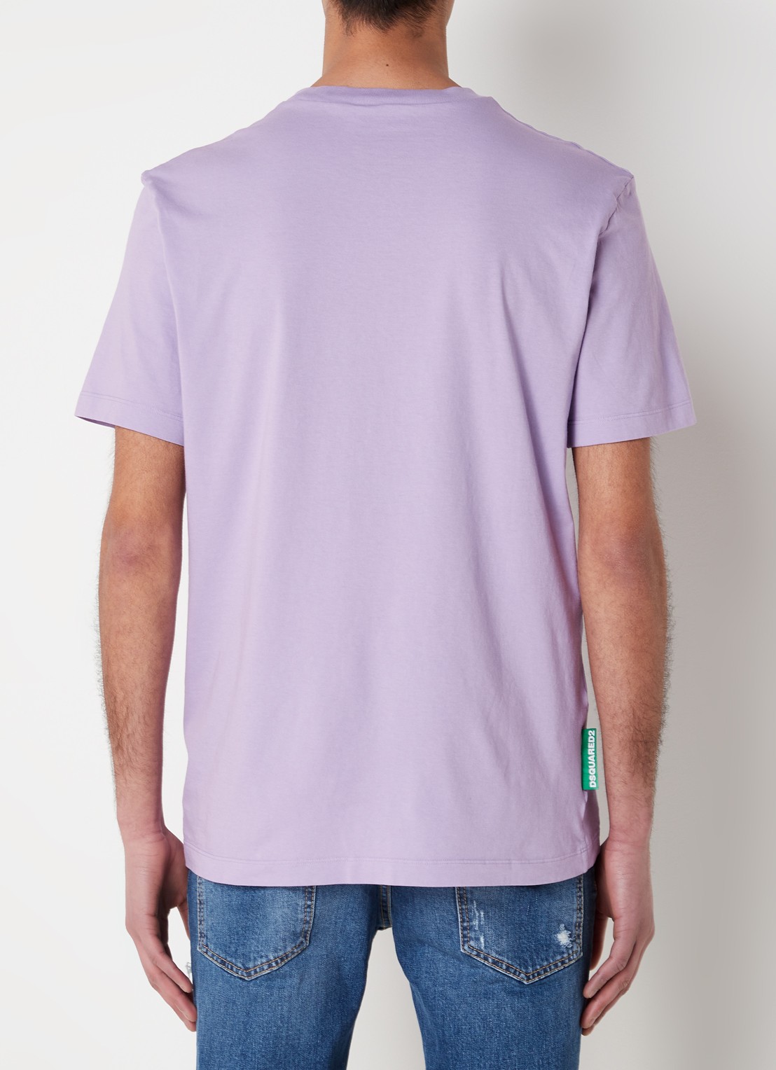 Dsquared2 Olop T-shirt met logoprint - achterkant 3 lichtpaars