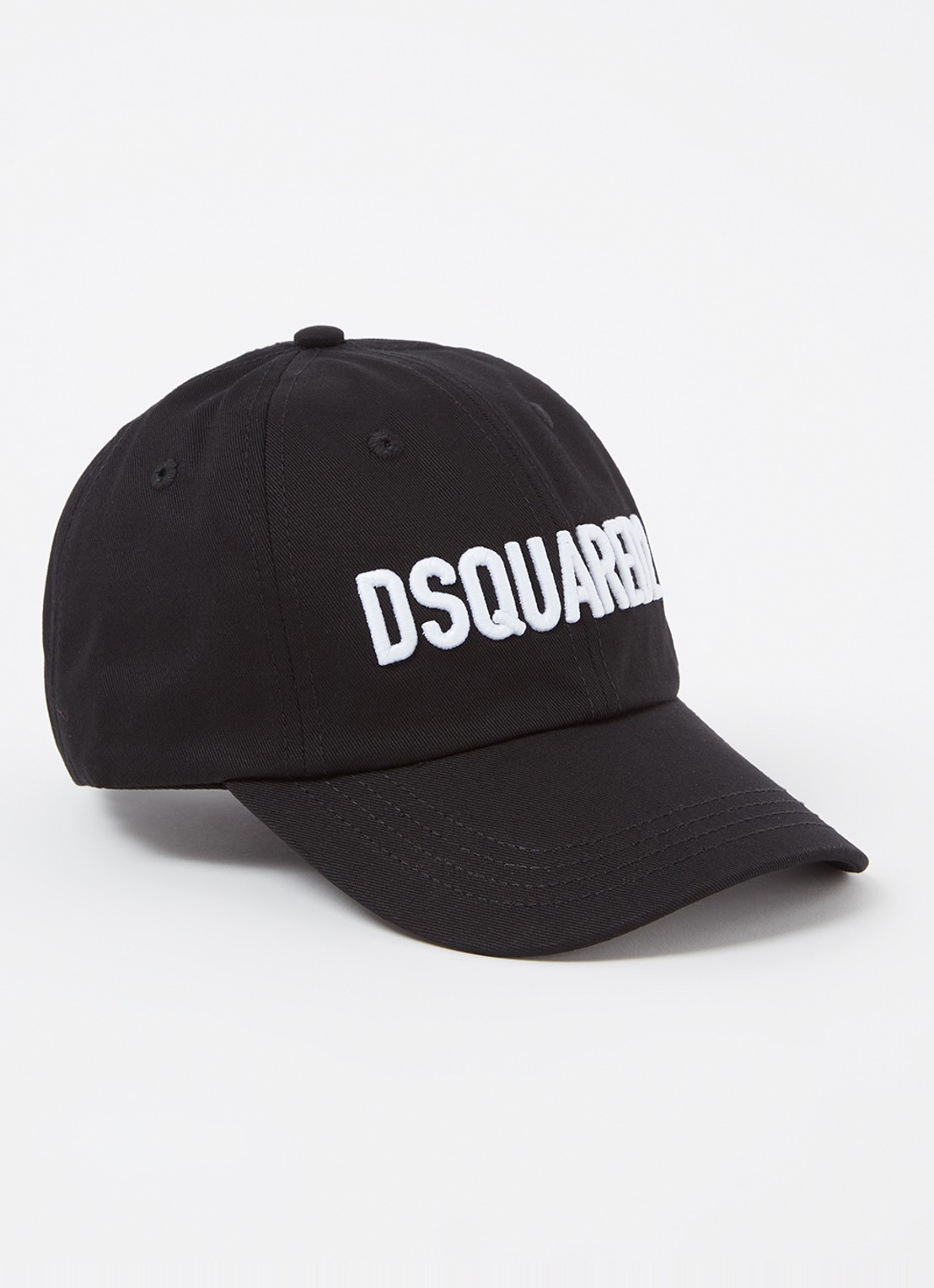 Dsquared2 Pet met logo borduring - voorkant zwart
