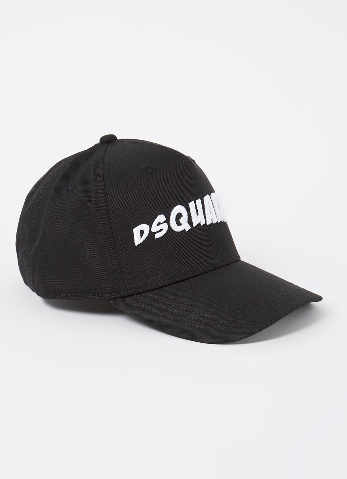 Dsquared2 Pet met logoborduring  - voorkant 2 zwart