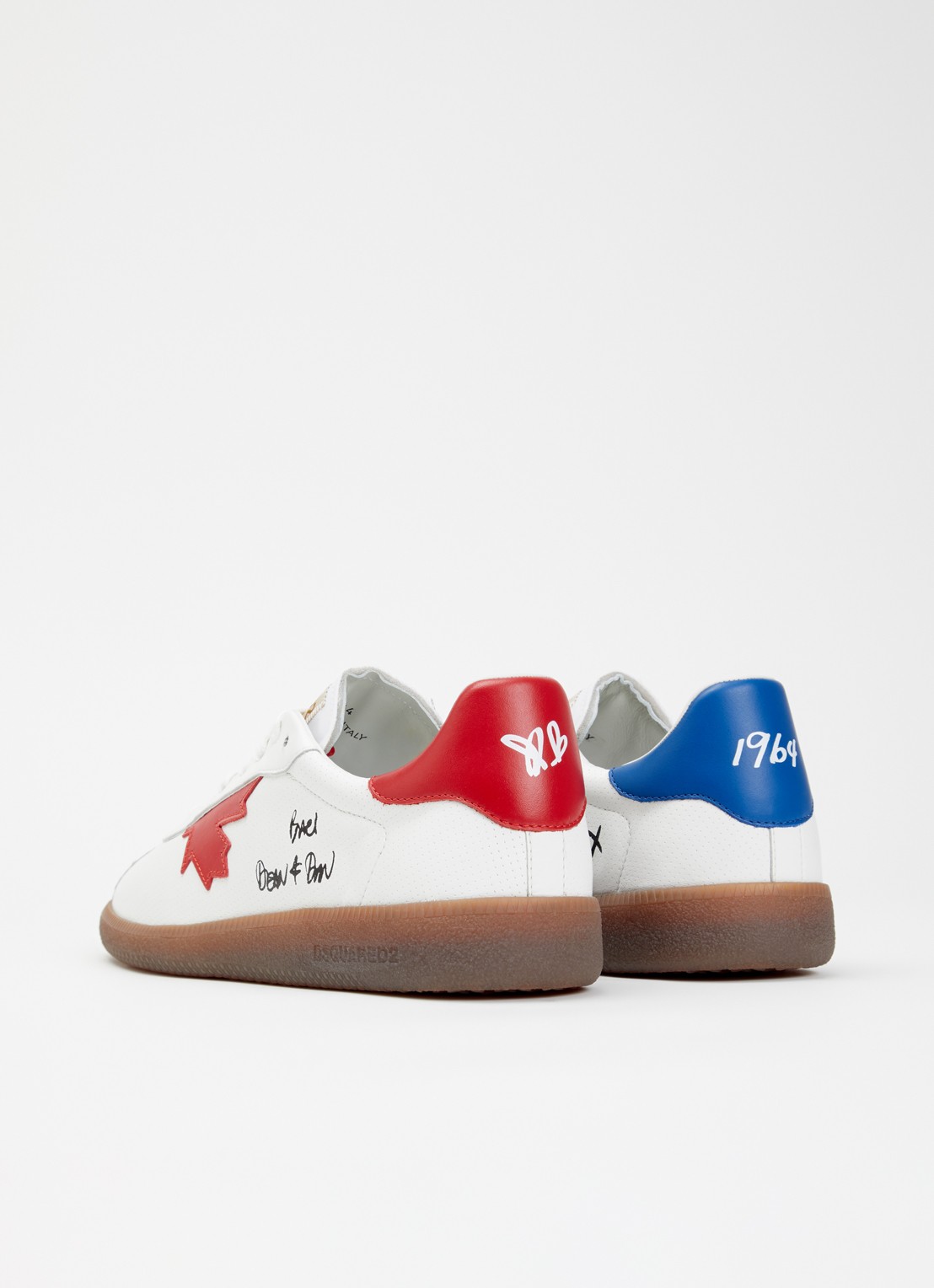 Dsquared2 Rebels sneaker van leer - achterkant 6 wit
