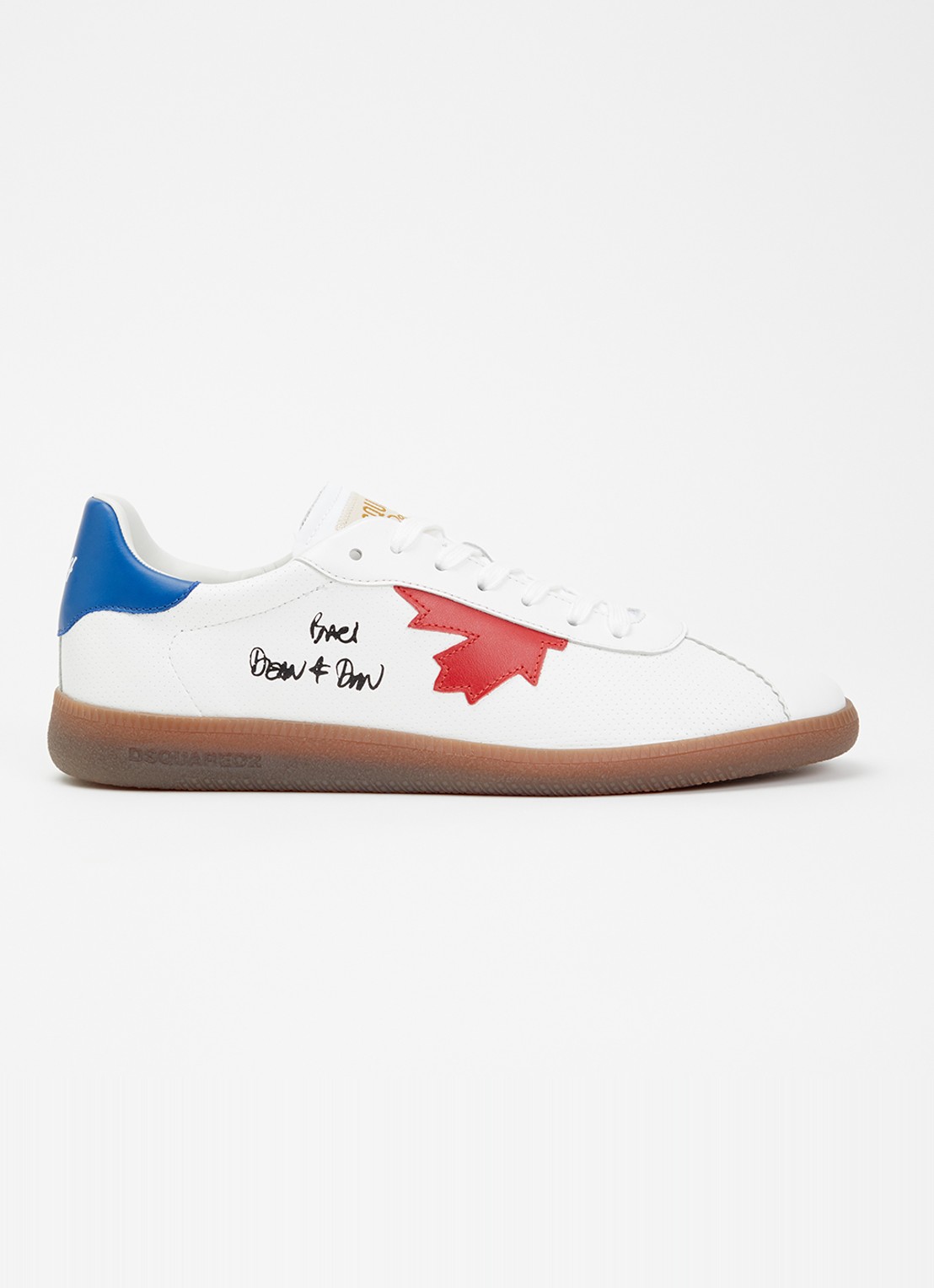 Dsquared2 Rebels sneaker van leer - voorkant 5 wit