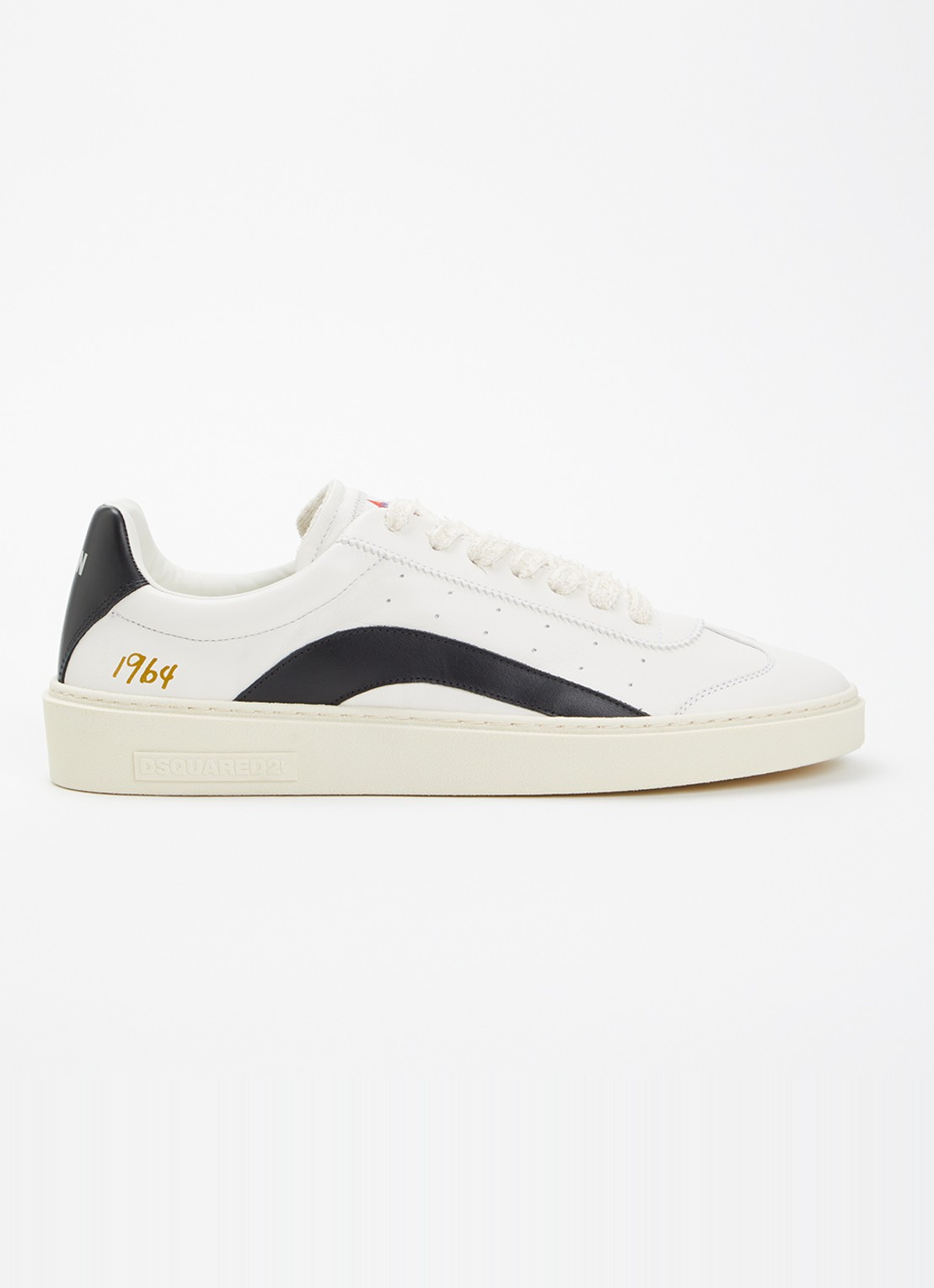 Dsquared2 Rider sneaker van kalfsleer - voorkant wit
