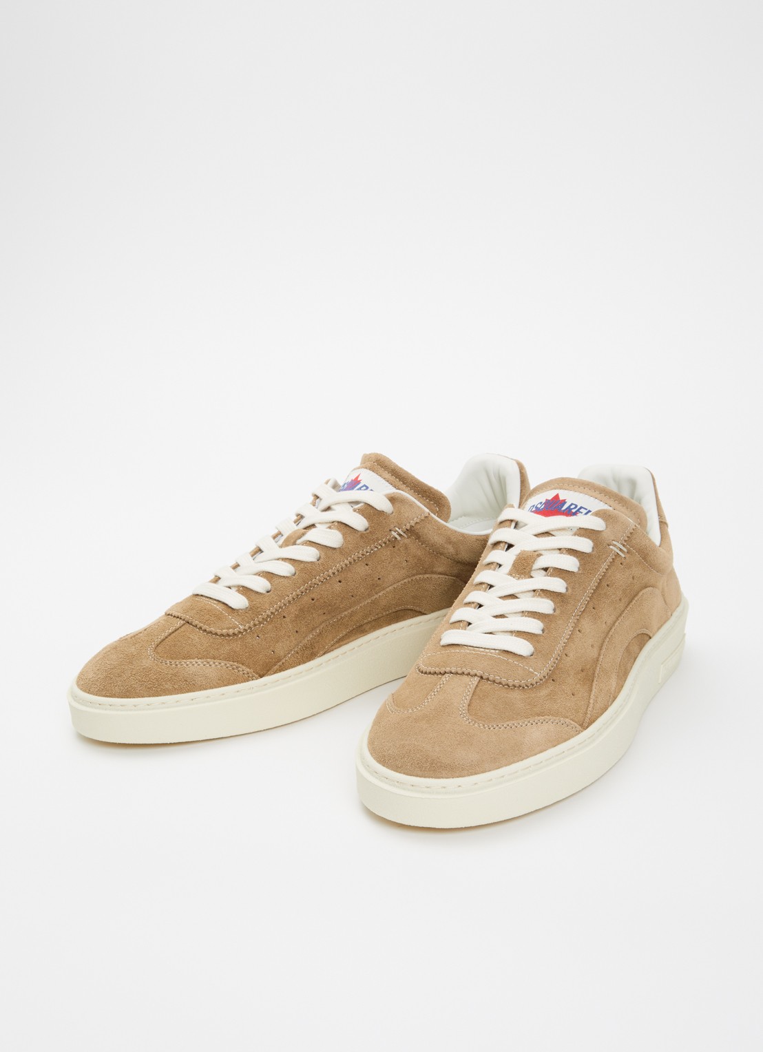 Dsquared2 Rider sneaker van suède - detail zand