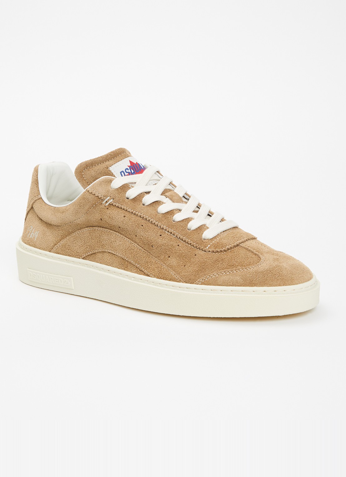 Dsquared2 Rider sneaker van suède - voorkant 5 zand