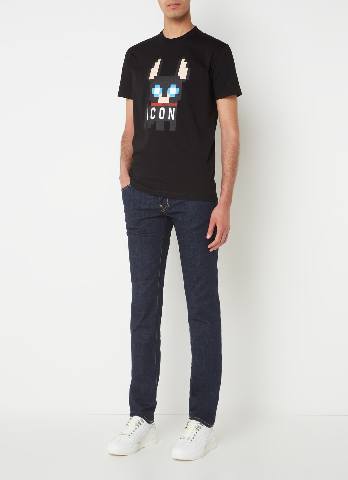 Dsquared2 Slim fit jeans met donkere wassing - voorkant 6 indigo
