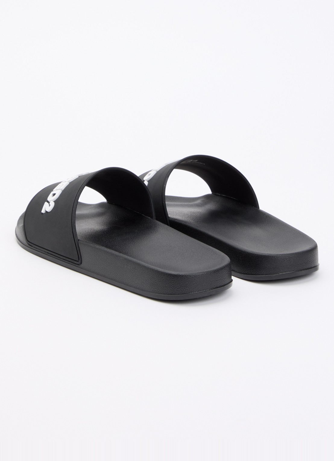 Dsquared2 Slipper met logo  - achterkant zwart