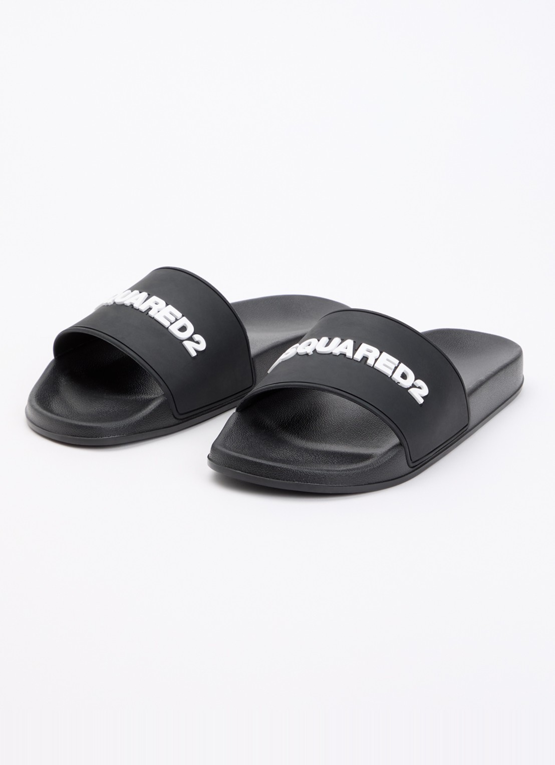 Dsquared2 Slipper met logo  - detail 3 zwart