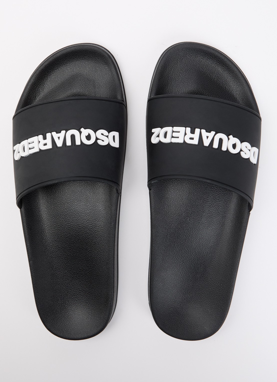 Dsquared2 Slipper met logo  - detail 4 zwart