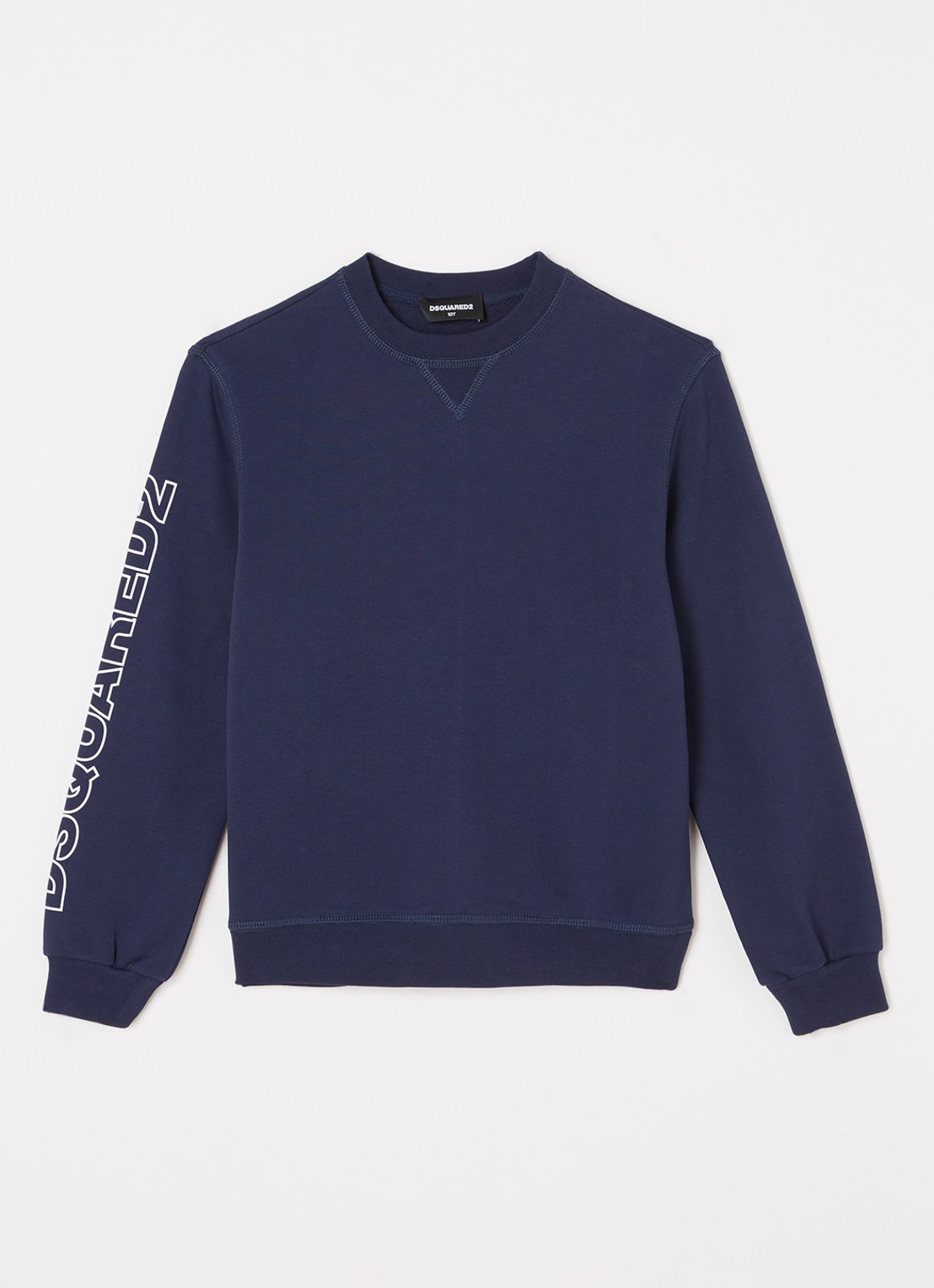 Dsquared2 Sweater met logo - voorkant donkerblauw